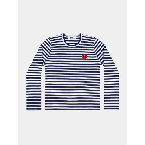 Лонгслив Comme des Garcons PLAY Striped, размер XXXL, , синий