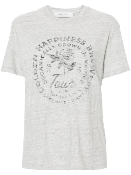 Golden Goose футболка с логотипом, серый
