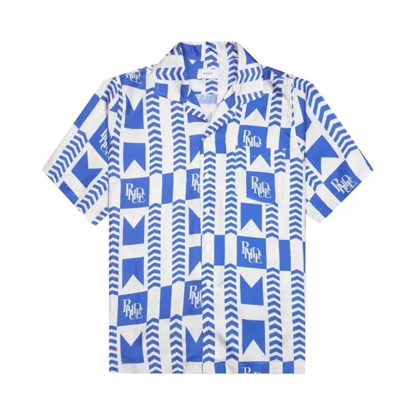 Рубашка Rhude Grasse Silk 'Blue/Ivory', разноцветный