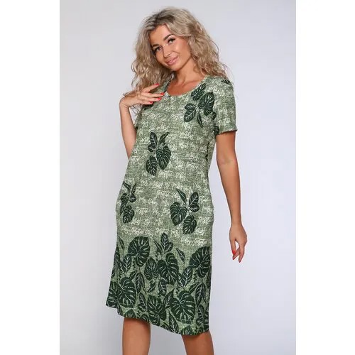 Платье Натали, размер 54, зеленый