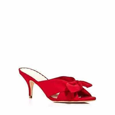 Женские босоножки на каблуке Loeffler Randall Luisa с бантиком и бантиком ярко-красного цвета, США 5