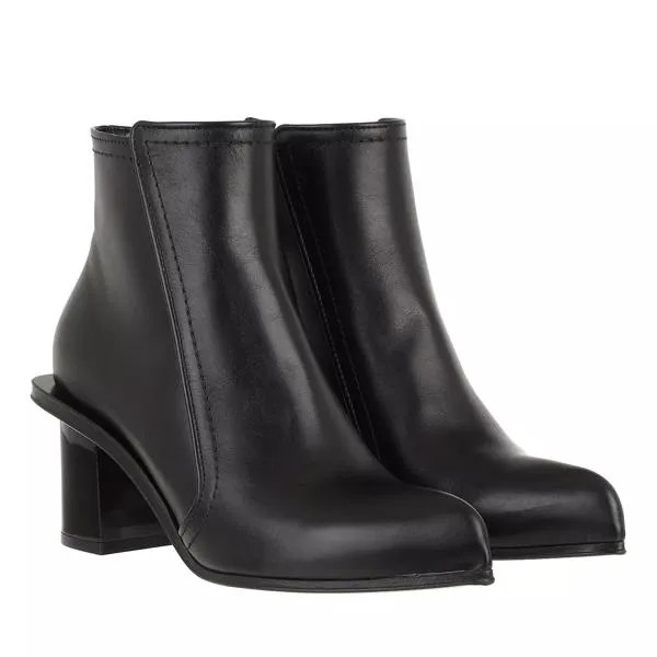 Ботинки bootie leather Alexander Mcqueen, черный