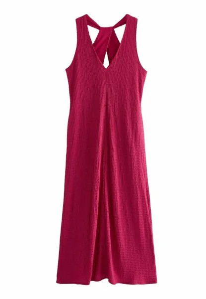Платье из джерси V Neck Textured Regular Fit Next, красное
