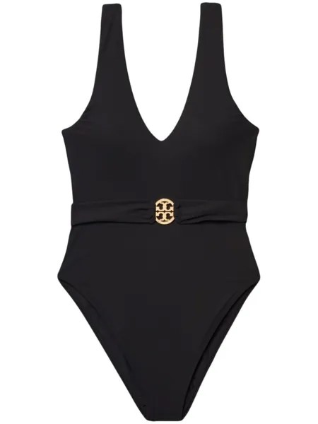 Tory Burch купальник Miller с глубоким вырезом, черный