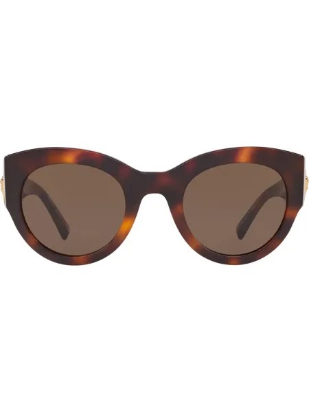 Versace Eyewear солнцезащитные очки в массивной оправе черепаховой расцветки