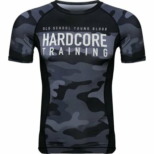 Рашгард HARDCORE TRAINING, размер S, черный, серый