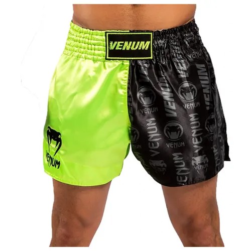 Шорты для тайского бокса Venum Logos Black/Yellow (M)