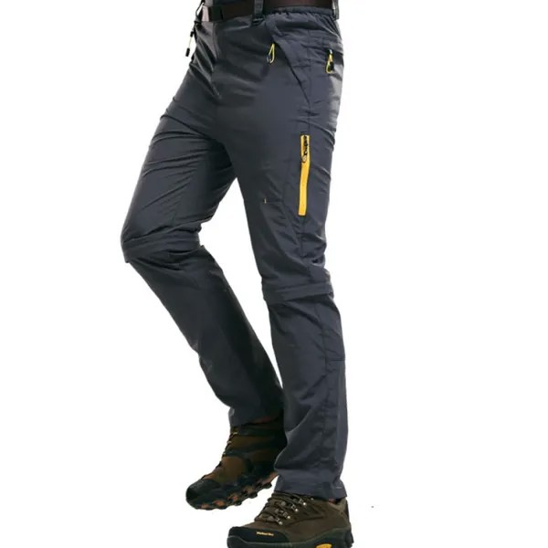 Мужские тренировочные штаны на молнии со съемными шортами