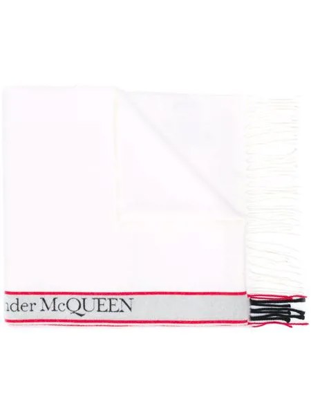 Alexander McQueen шарф с логотипом и контрастными полосками