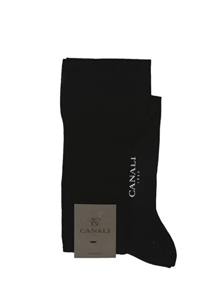 Черные мужские шерстяные носки с логотипом Canali