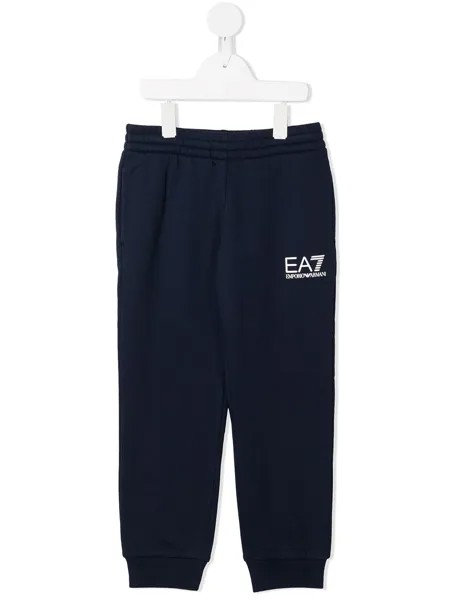 Emporio Armani Kids спортивные брюки EA7 с логотипом