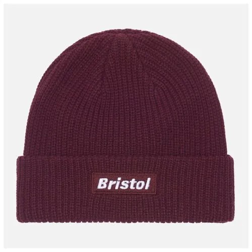 Шапка F.C. Real Bristol Small Classic Logo Beanie бордовый, Размер ONE SIZE