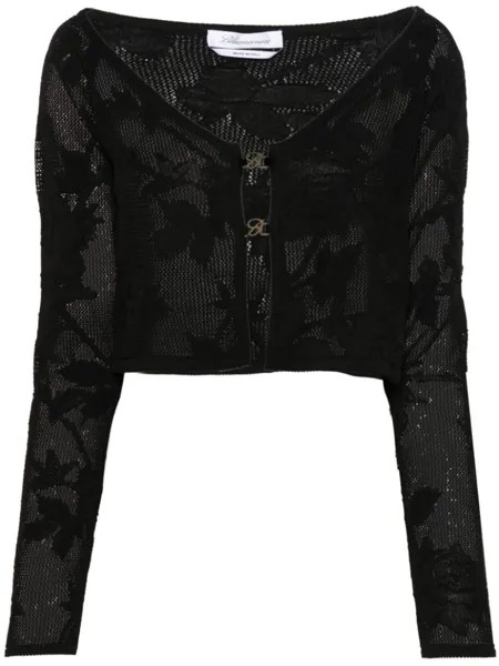 Blumarine кардиган в технике кроше, черный
