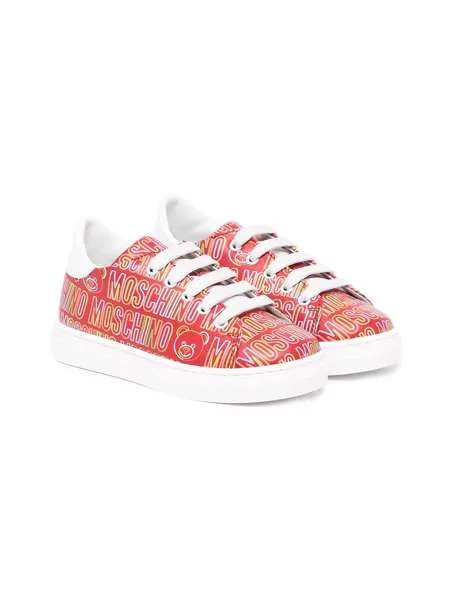 Moschino Kids logo-print low-top sneakers