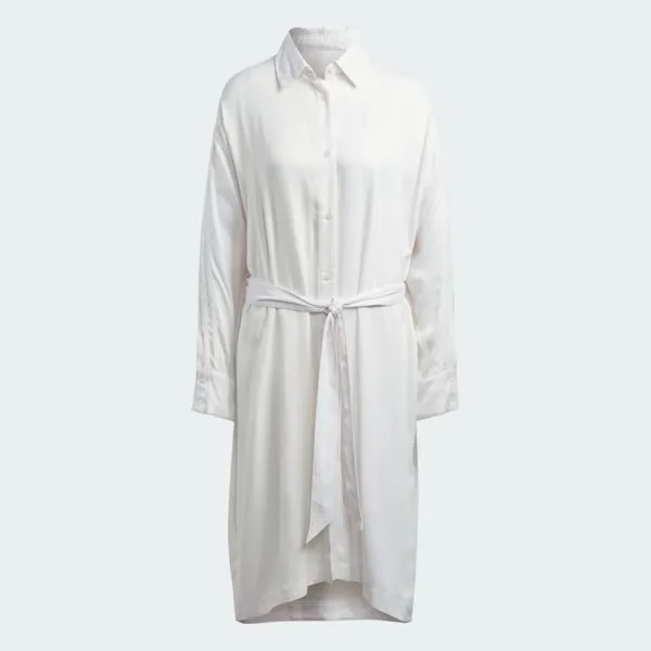 Платье-рубашка Adidas Originals Club Long, белый