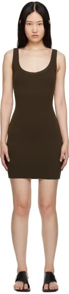 Коричневое мини-платье без рукавов Verona COTTON CITIZEN