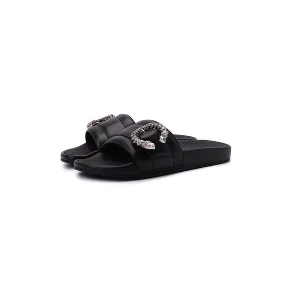 Кожаные шлепанцы Fallon Jimmy Choo