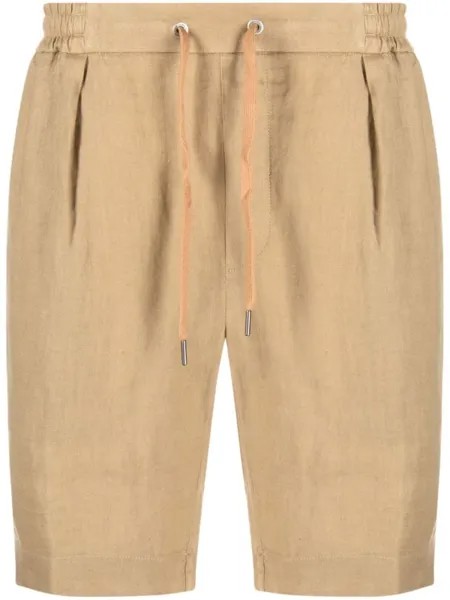 Ralph Lauren Purple Label льняные шорты чинос с кулиской, коричневый