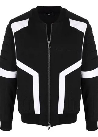 Balmain бомбер с тиснением