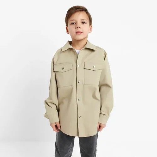 Школьная рубашка Kaftan, размер 34, бежевый
