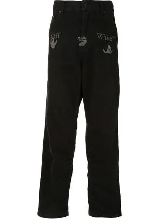 Off-White джинсы с логотипом