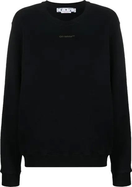 Толстовка Off-White Signature Arrows Tie Dye Crewneck Sweatshirt 'Black/Multicolor', черный