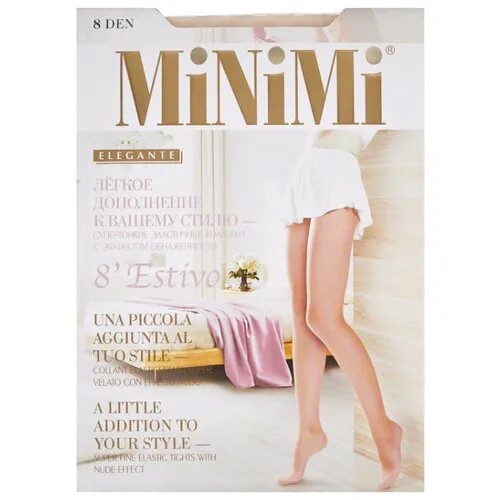 Колготки MiNiMi Estivo (Nudo) 8 den, размер 2-S/M, caramello (бежевый)