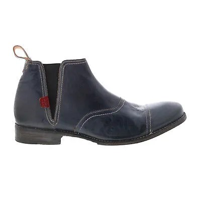 Мужские синие кожаные ботинки челси без шнуровки Bed Stu Prato II F461513 11,5