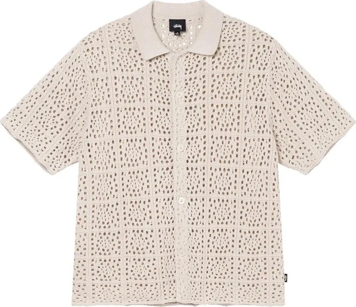 Рубашка Stussy Crochet Shirt 'Natural', кремовый
