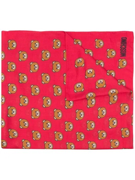 Moschino шарф с узором Teddy Bear