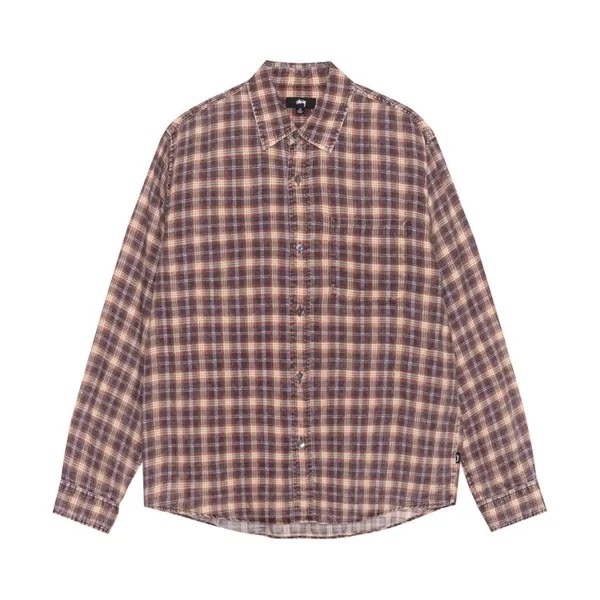 Рубашка Stussy Matthew Printed Plaid Shirt, красный