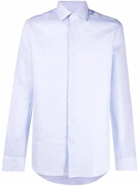 Corneliani geometric-print long-sleeve shirt