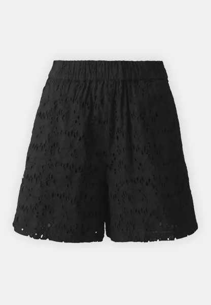 Шорты Slfsonora Broderi Selected, черные