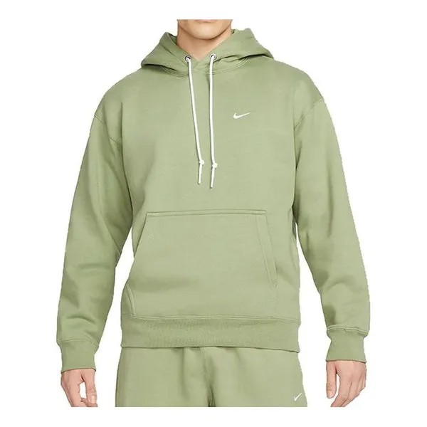 Толстовка Nike Solo Swoosh Fleece Hoodie 'Green', зеленый