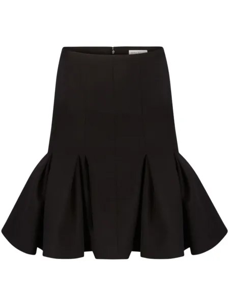 Nina Ricci юбка миди с баской, черный