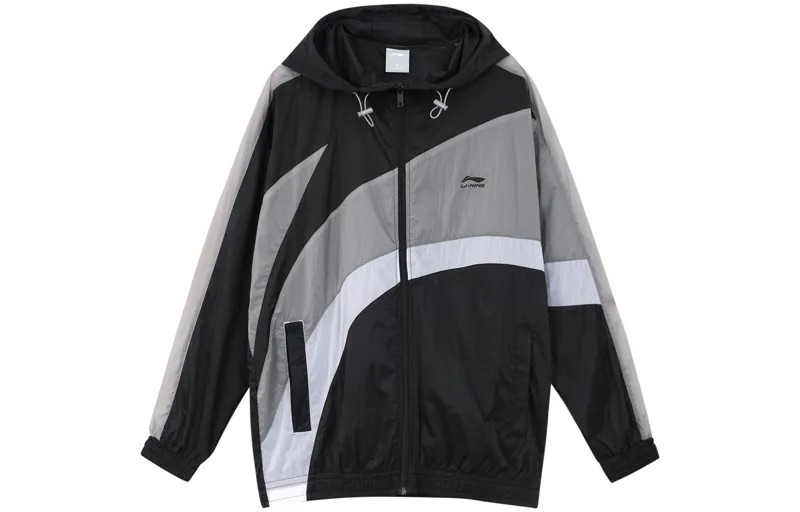 Спортивная модная коллекция куртка мужская черная Lining, черный