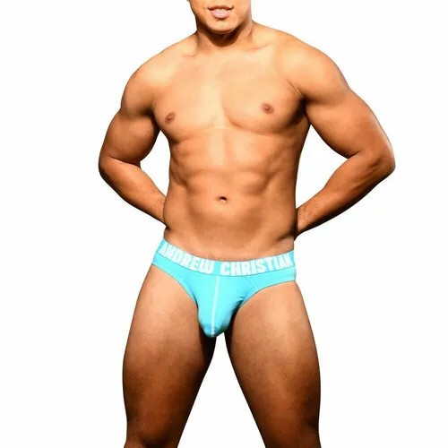 Трусы брифы Andrew Christian, заниженная посадка, размер XL, бирюзовый