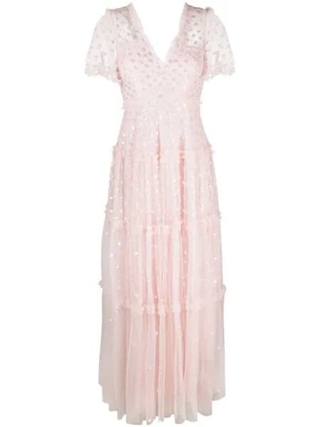 Needle & Thread платье Thea из тюля с пайетками, розовый