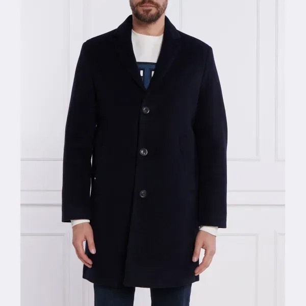 Шерстяное пальто dc из смеси шерсти Tommy Hilfiger, синий