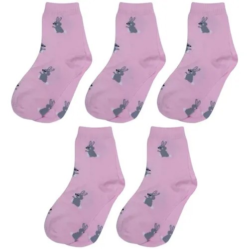 Носки RuSocks 5 пар, размер 14-16, розовый