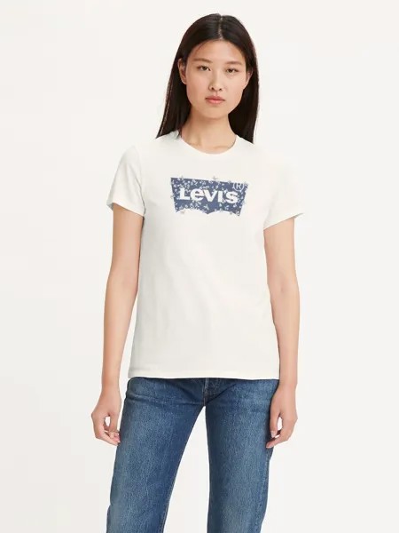 Идеальная футболка Levi's, мара цветочная цапля