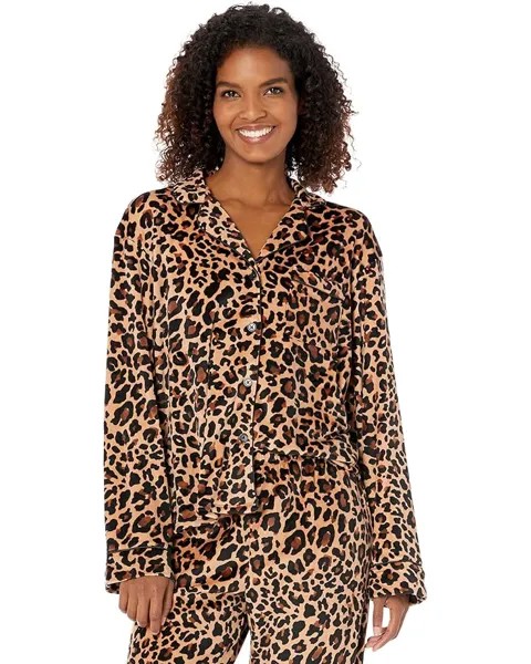 Пижамный комплект Donna Karan Long Sleeve Sleep PJ Set, цвет Animal