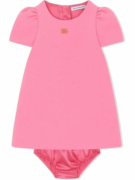 Dolce & Gabbana Kids платье А-силуэта с логотипом DG