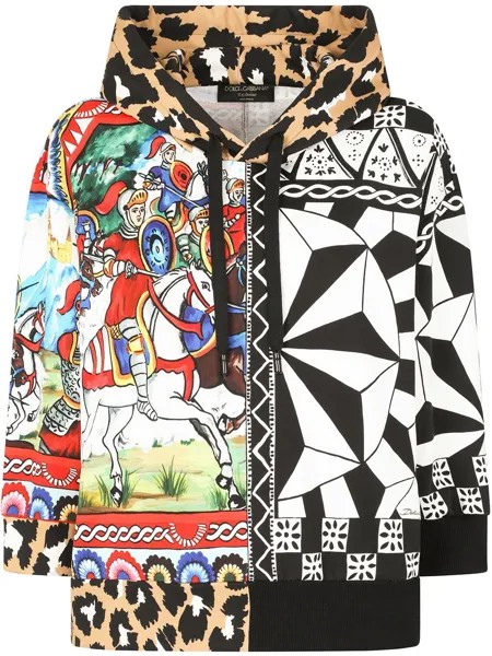 Dolce & Gabbana худи с принтом в технике пэчворк