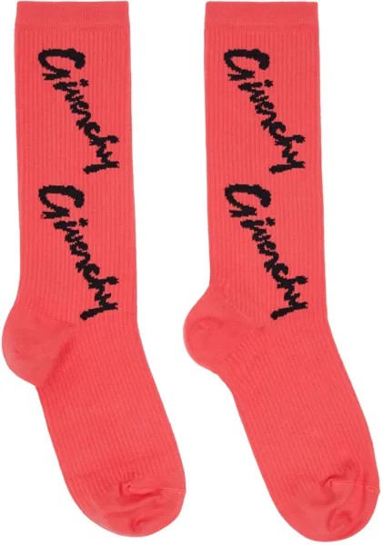 Розовые жаккардовые носки Givenchy