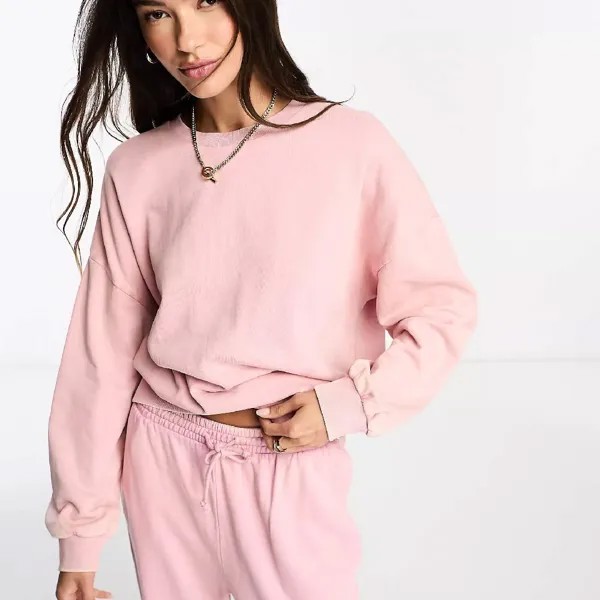 Свитшот Asos Design Oversized, светло-розовый