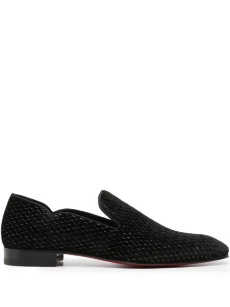 Christian Louboutin бархатные мокасины Dandy Chick, черный