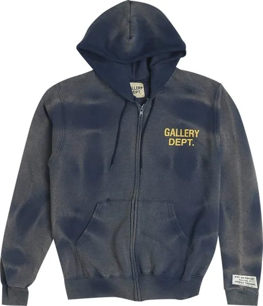 Худи Gallery Dept. Gallery Dept Zip Up Hoodie 'Navy', синий