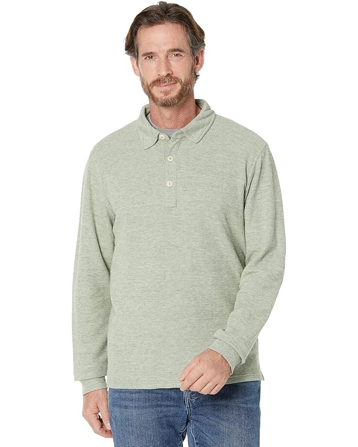 Поло Vineyard Vines Textured Long Sleeve, цвет Sage Olive