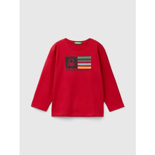 Лонгслив UNITED COLORS OF BENETTON, размер 110, , красный